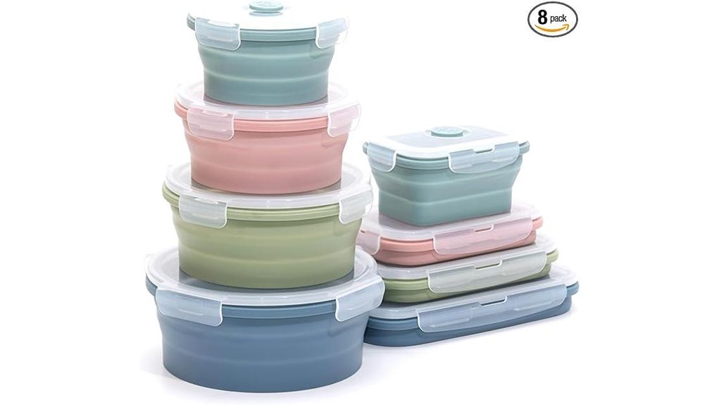 collapsible indigo silicone containers