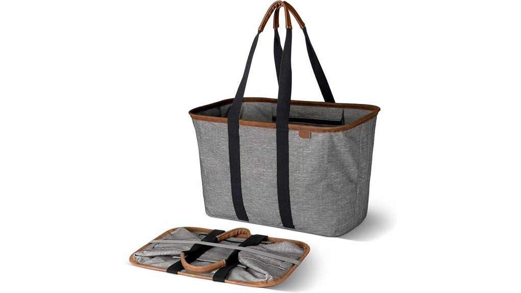 Best Foldable Tote Bags with Reinforced Bottoms (Market Runs) 9 collapsible luxe grocery organizer