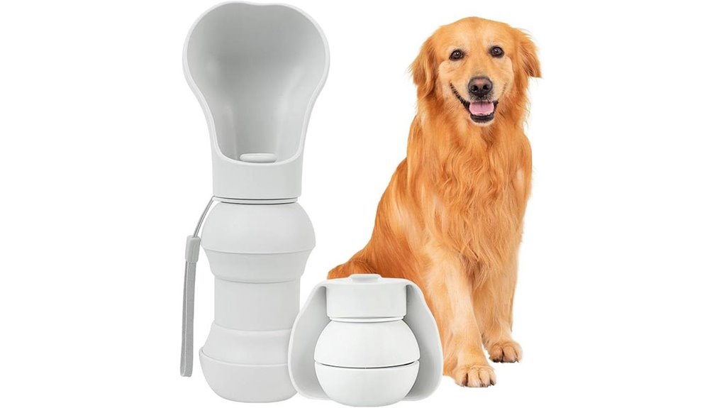 Collapsible Pet Water Bottles for Travel (One-Hand Squeeze) 5 collapsible outdoor dog hydration