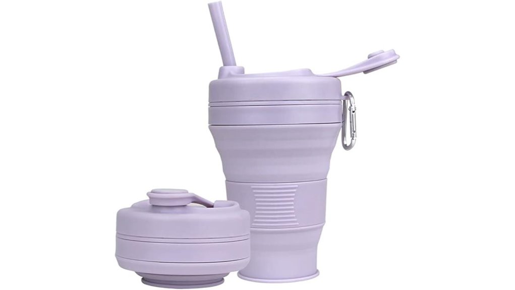 collapsible silicone 20oz strawmug