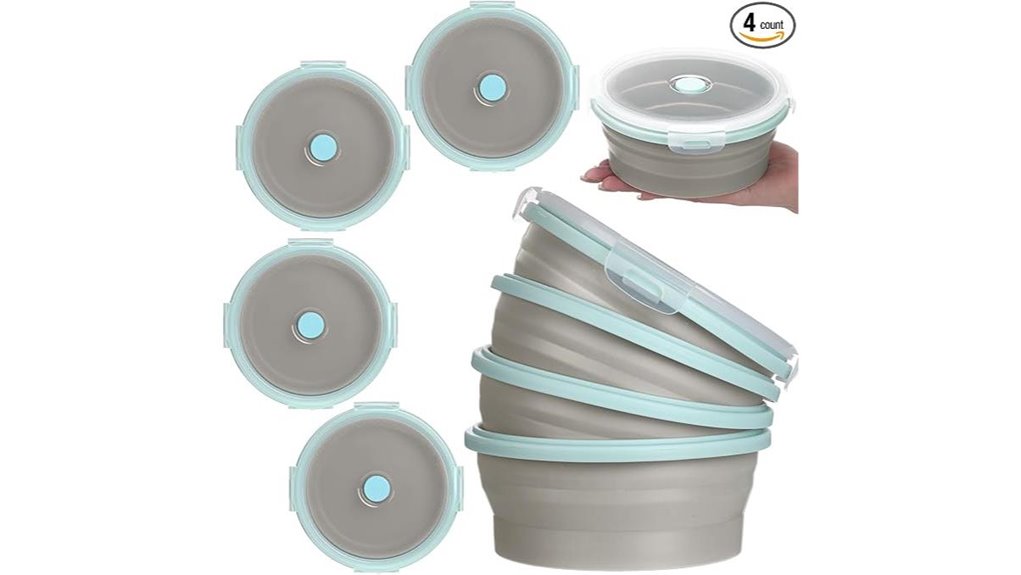 collapsible silicone bowls set