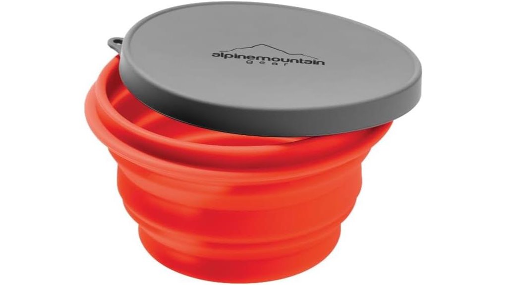 collapsible silicone camping bowl