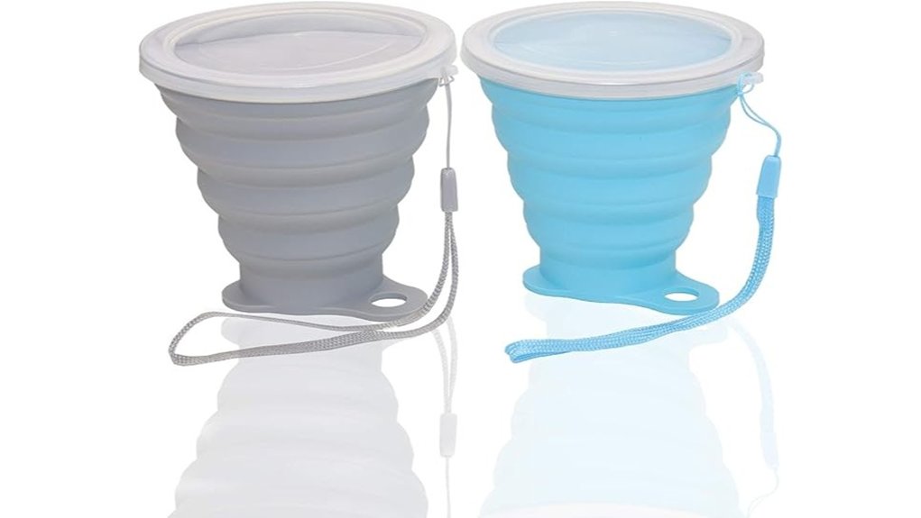 collapsible silicone camping cups