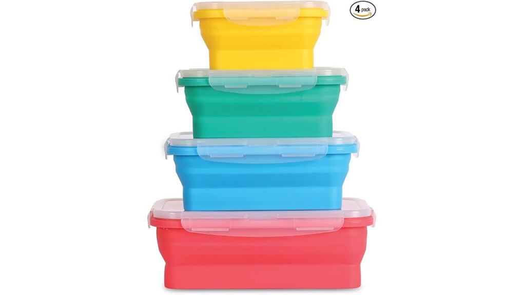 collapsible silicone containers set