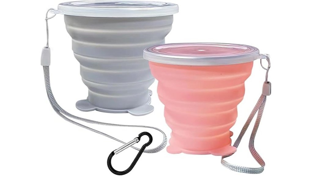collapsible silicone cup set