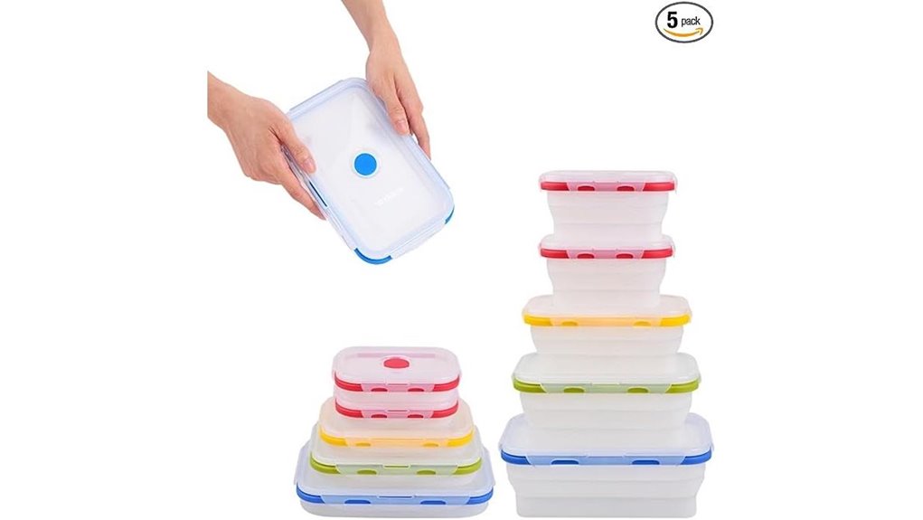 collapsible silicone food containers