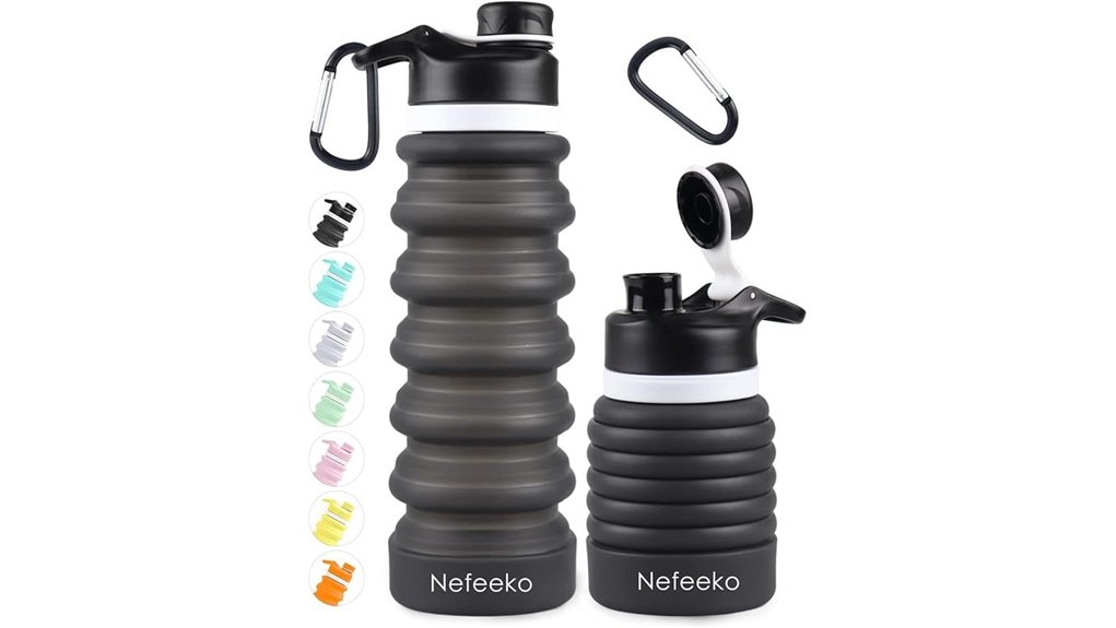 collapsible silicone leakproof bottle