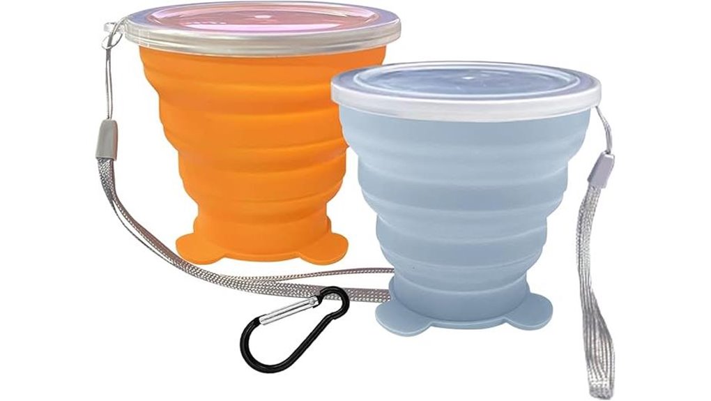 collapsible silicone travel cups