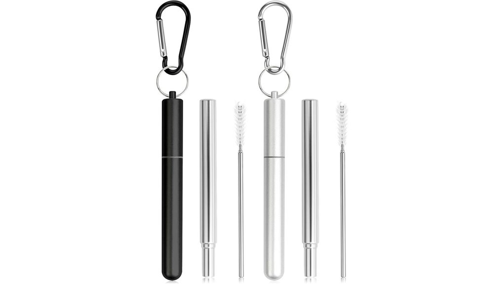 collapsible stainless straws bundle