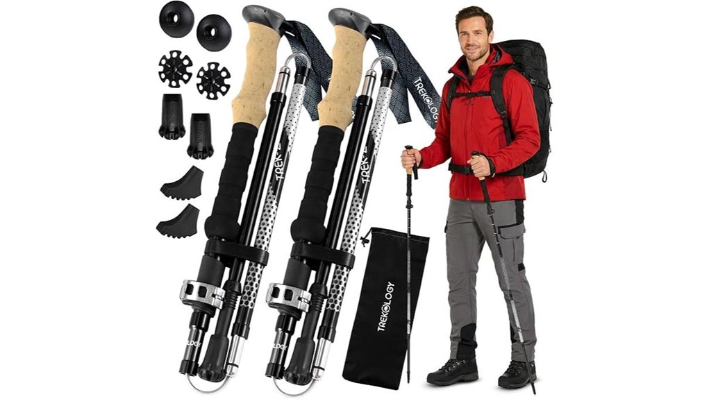 collapsible trekology 2 piece poles