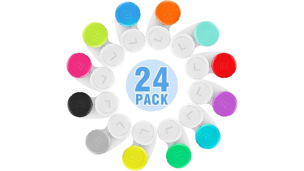 Leakproof Contact Lens Cases Every Long-Flight Traveler Needs 15 colorful 24 pack lens cases