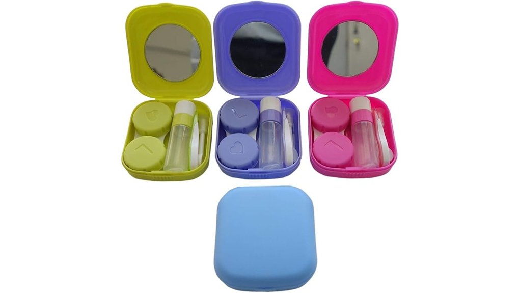 Leak‑Resistant Contact Lens Travel Kits Travelers Must Have 9 colorful lens case mirrors