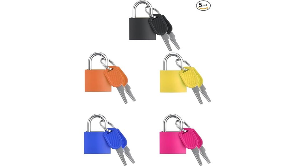 Best Small Padlocks for Travel: Smooth Shackle You’ll Love 15 colorful suitcase padlocks keys