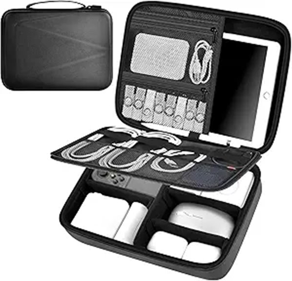 Top Cable Organizer With Integrated Power Bank Slot Saves Space 11 comecase macbook 5 divider bag