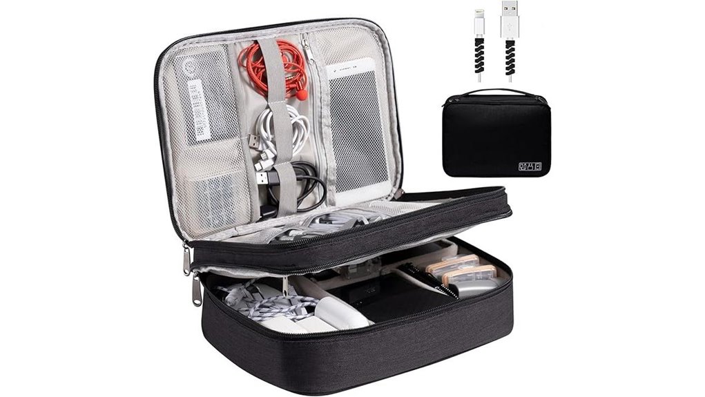 Personal-item Bags with Built-in Admin Organizer for Office Work 3 compact 3 layer travel organizer