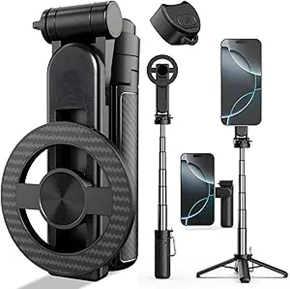 compact 4 in 1 black tripod