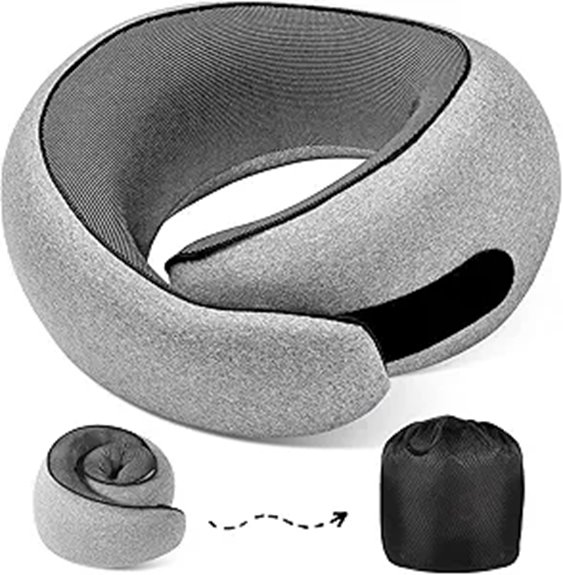 Travel Neck Pillows That Fit Tight Middle Seats and Elbows 12 compact memory foam travel