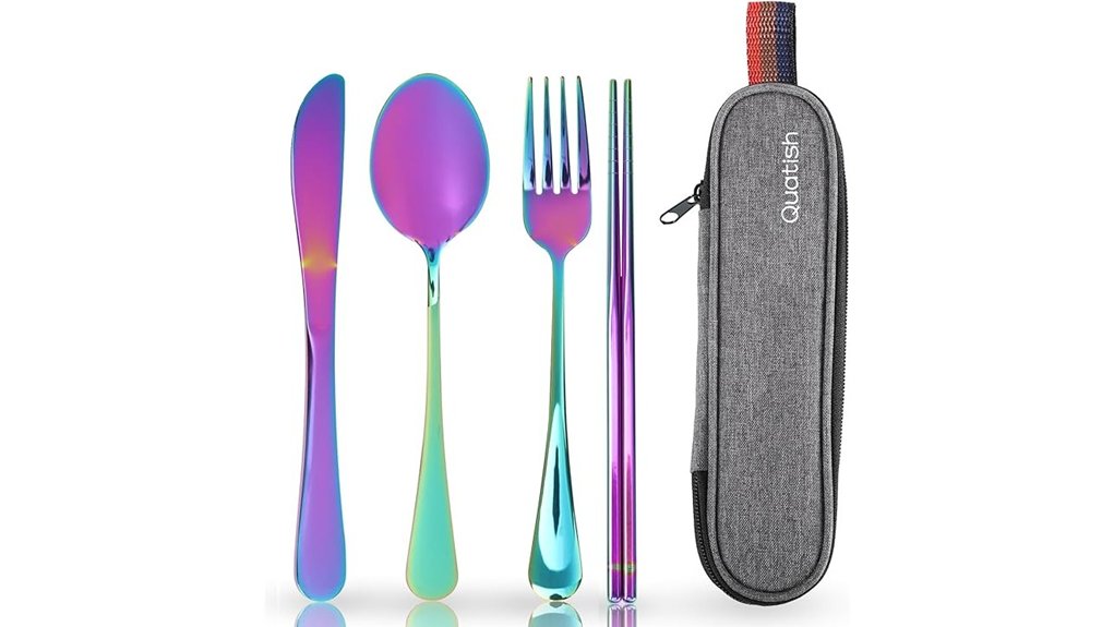 compact stainless travel cutlery
