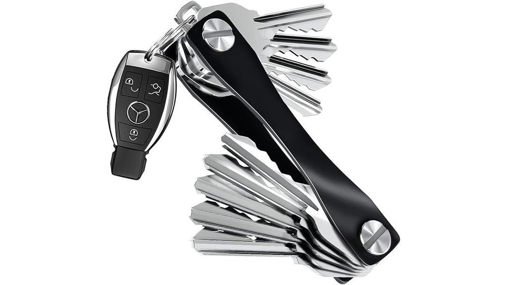 compact ten key chain organizer