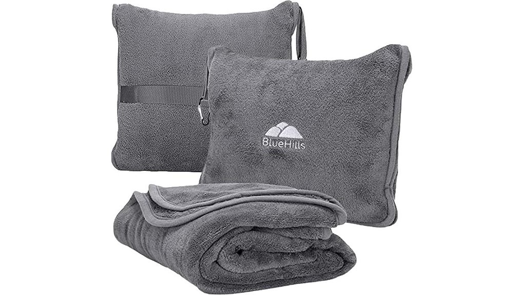 Travel Blankets Soft, Compact: Cozy Comfort for Cold Flights 13 compact travel blanket pillow