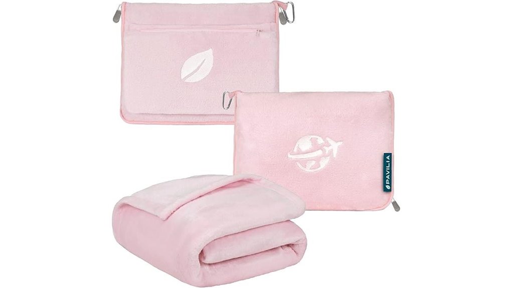 compact travel blanket pillow