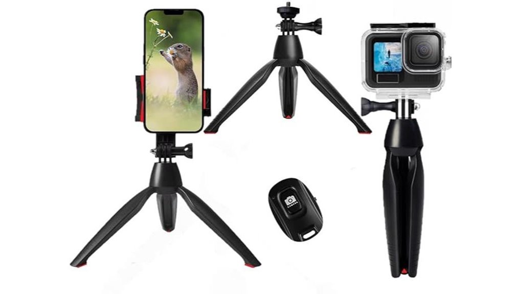 compact tripod with remote