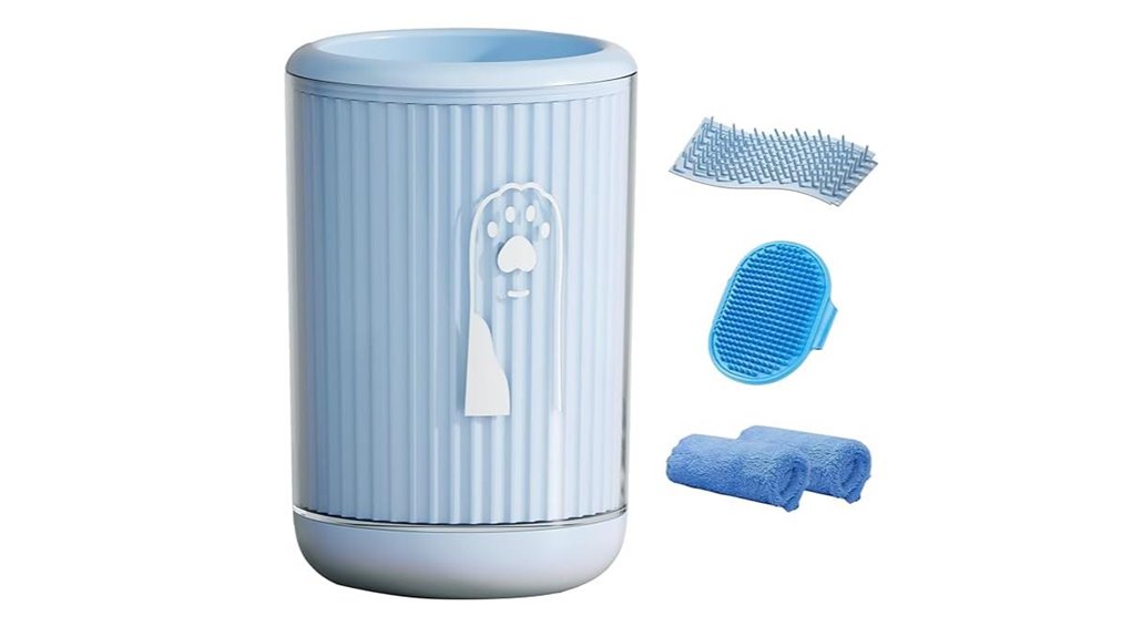 compact two towel paw cleaner