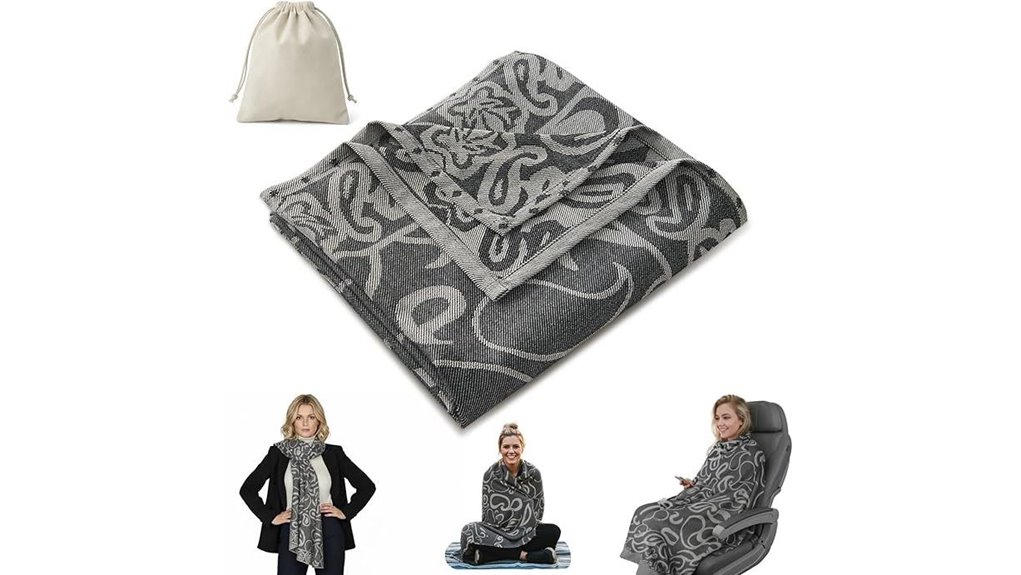 Travel Blankets That Keep Tall Travelers Warm With Extra Length 4 compact ultra soft airplane blanket