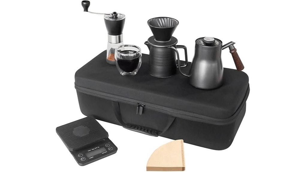 Coffee Travel Kits pour‑Over and Case: Perfect On‑The‑Go Brew 6 complete pour over kit