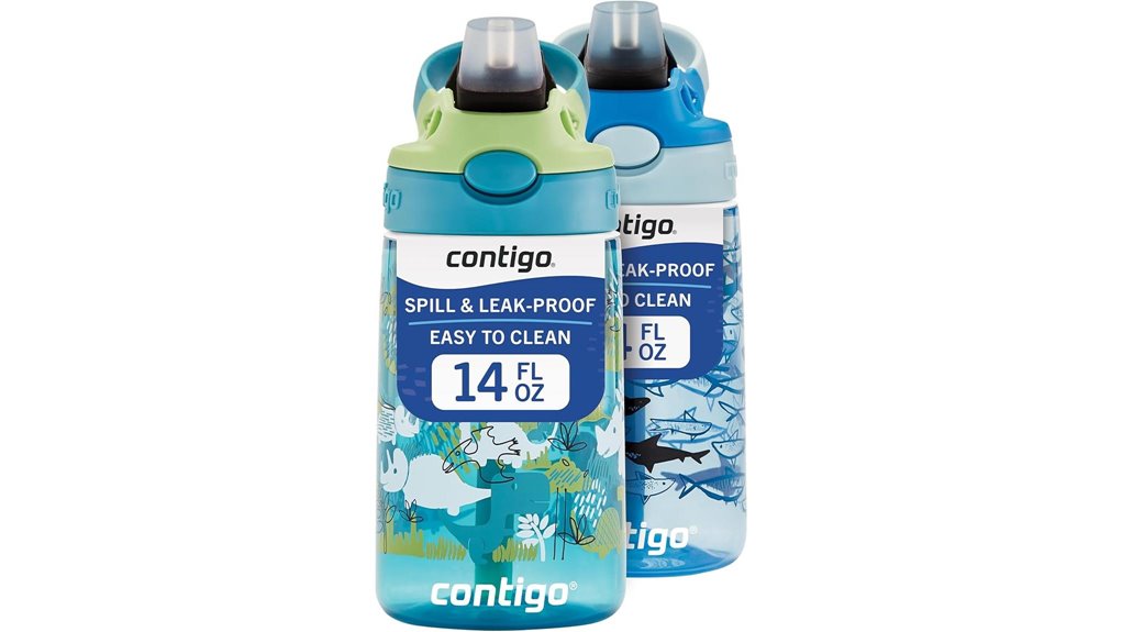 Spillproof Kids Water Bottles That Keep Travel Snacks Out 1 contigo aubrey 2 pack bottles
