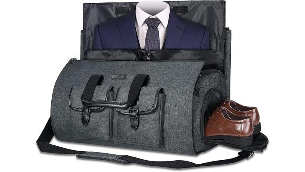 Convertible Garment Duffels (Suit + Shoes + Weekend Clothes) 5 convertible duffel stores shoes