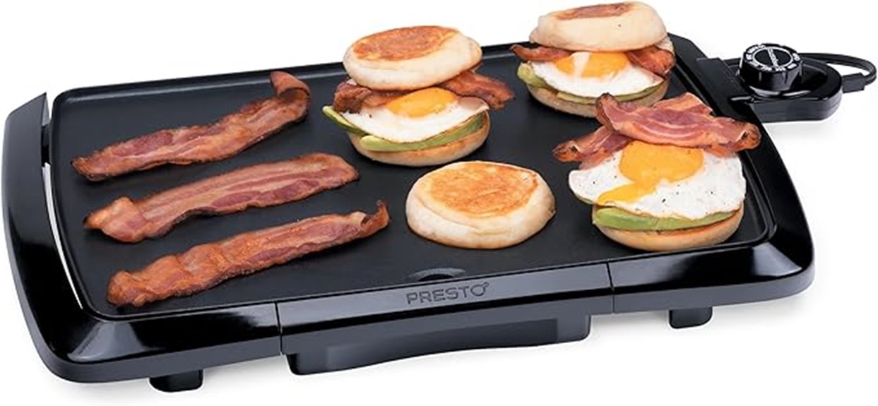 Electric Griddle (Nonstick) That Makes Breakfast Easy 13 cool touch electric griddle