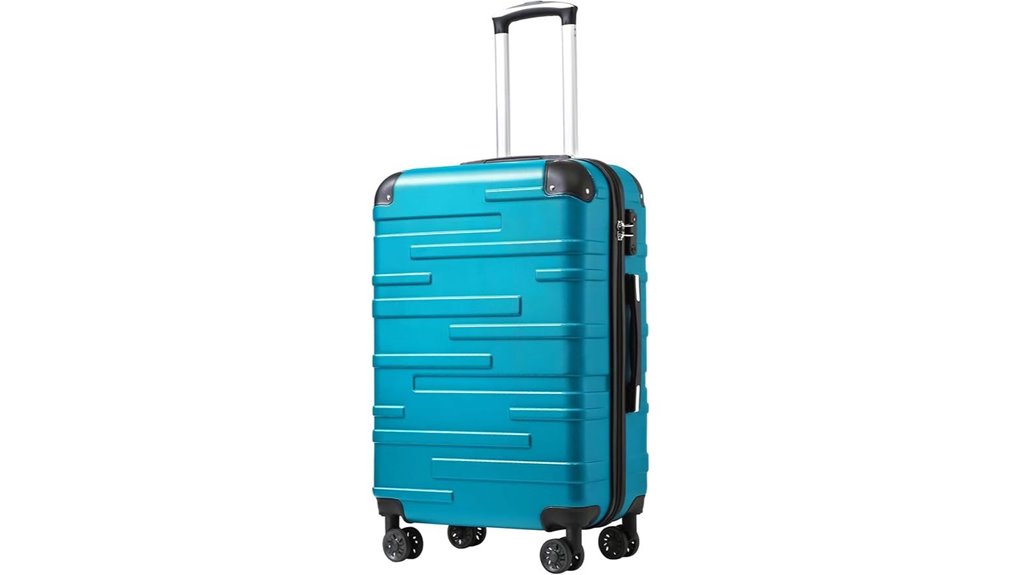 Durable Checked Luggage That Endures Long Trips 11 coolife 24 inch blue hardside