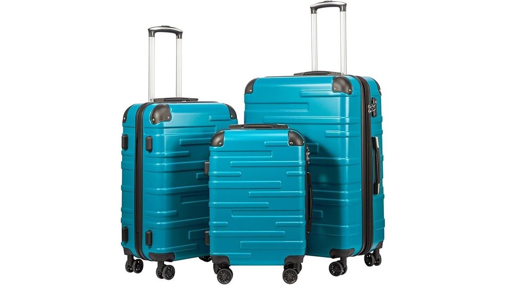 coolife 3 piece tsa hardside