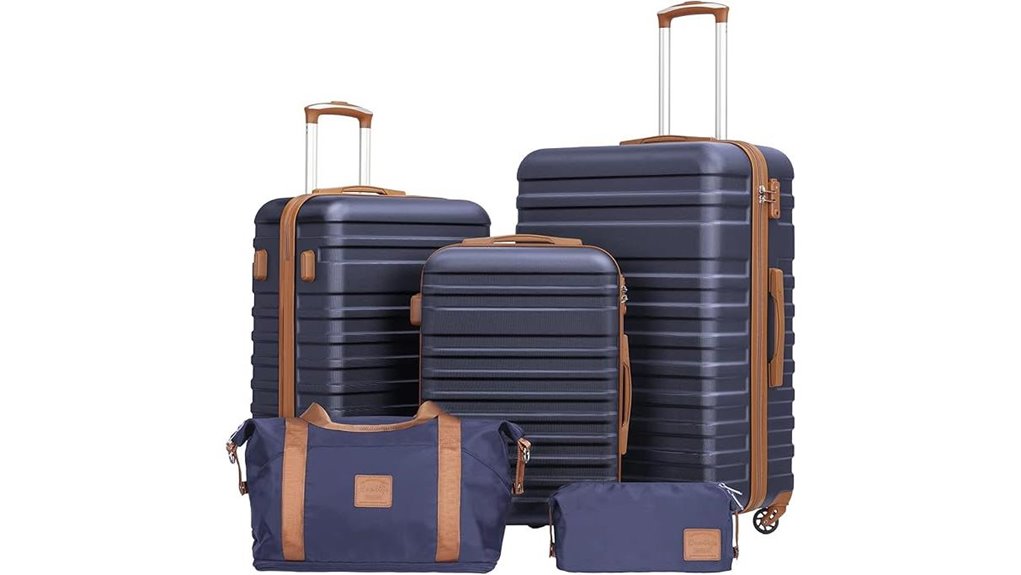 coolife 5 piece hardside tsa