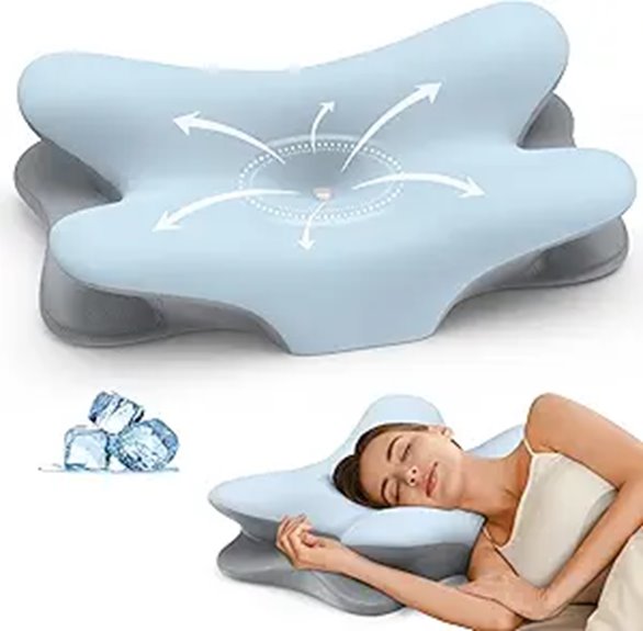 Neck Pillows That Don’t Push Your Head Forward (Comfort Shapes) 7 cooling cervical neck pillow