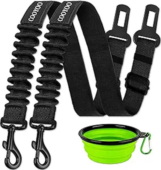 Pet Seat-Belt Harnesses That Keep Your Furry Safe on Trips 5 cooyoo 3 pack retractable seatbelt