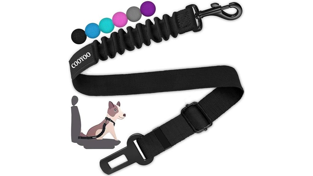 Travel Pet Seat-Belt Harnesses: Secure & Adjustable Must-Haves 2 cooyoo black dog belt