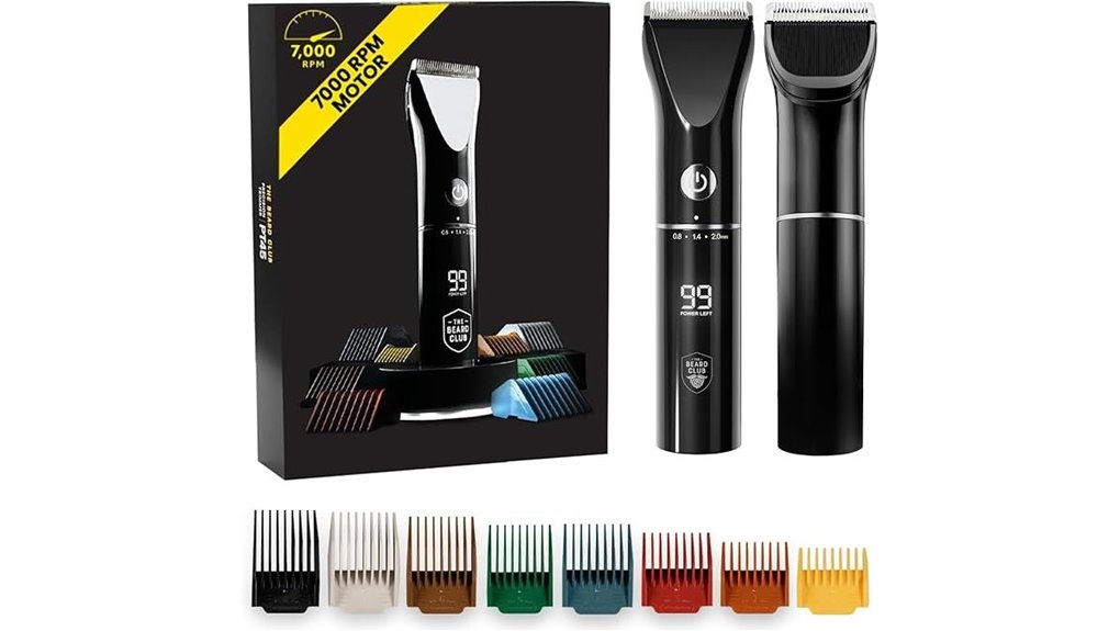 Best Travel Beard Trimmers with Compact Locking Switches 6 cordless 7000 rpm trimmer
