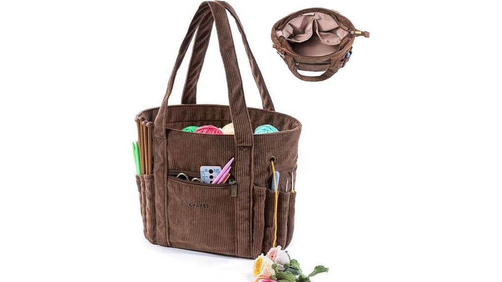 corduroy crochet yarn storage