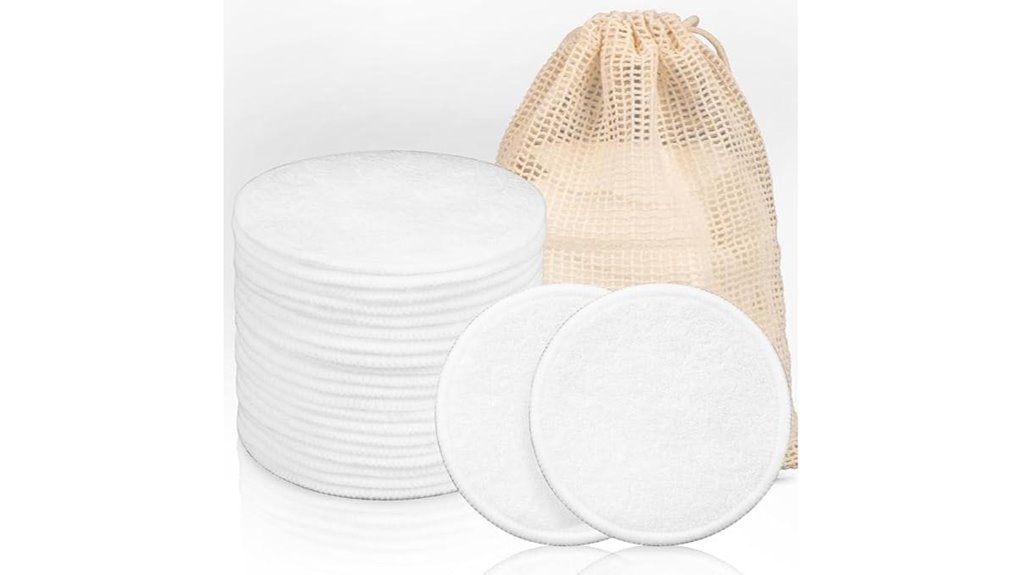 Reusable Cotton Rounds for Makeup Removal: Swipe CleanUp 8 cotton rounds pack bag