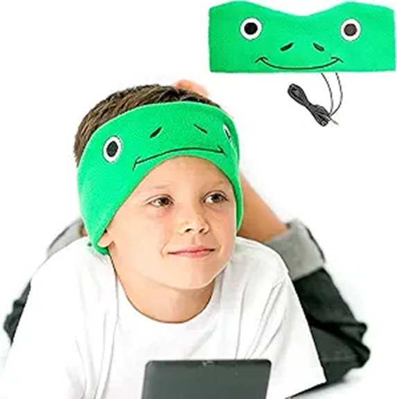cozy frog headband headphones