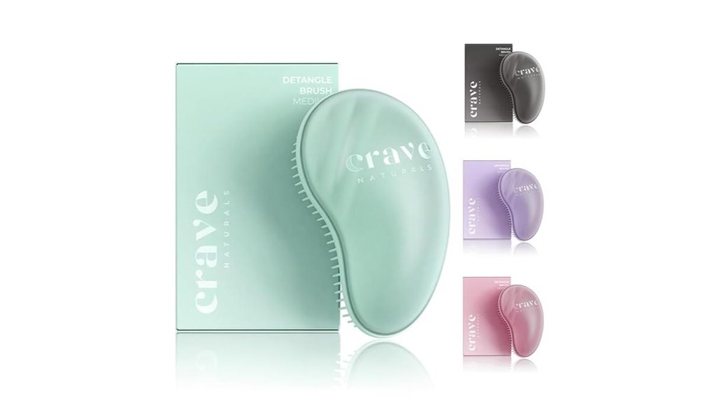 Mini Hairbrushes That Detangle Gently — No Snapping Needed 5 crave turquoise detangler brush