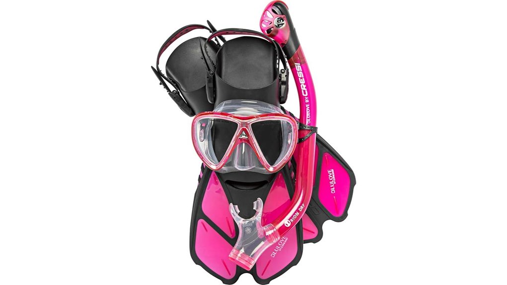 cressi adult travel mask fin