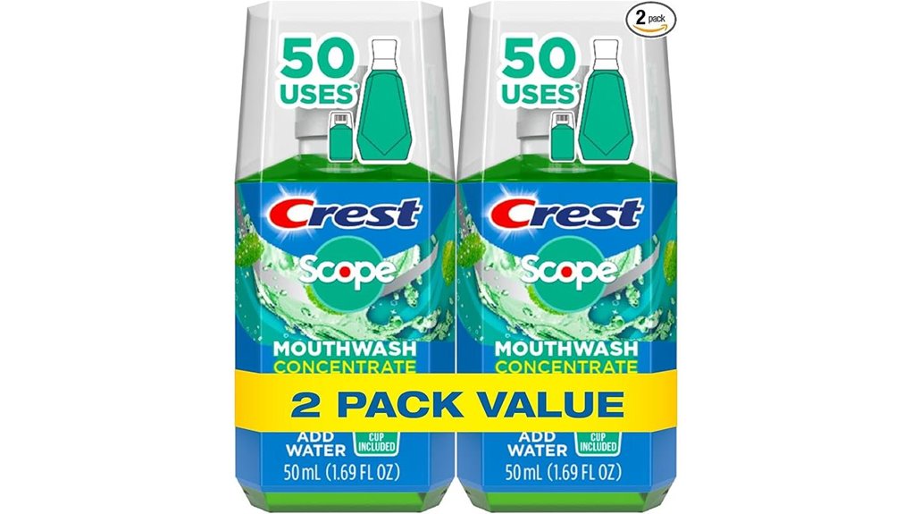 Mouthwash Alternatives for Travel: Tabs & Concentrates Refresh 1 crest mint 50ml 2 pack