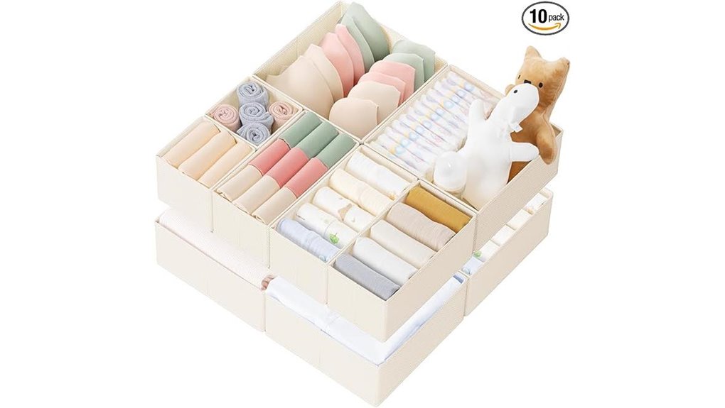 Packing Organizers: Drawer-Style Cubes for Underwear & Socks 4 criusia 10 pack beige organizer
