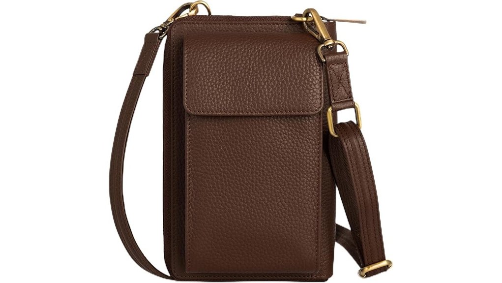 crossbody rfid leather wallet