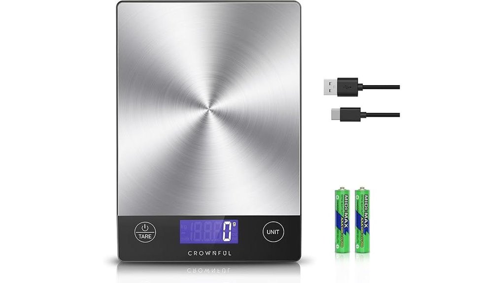 Best Digital Kitchen Scales for Accurate Home Baking 7 crownful 33lb digital scale