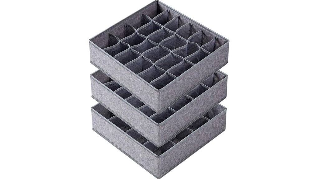 Packing Organizers: Drawer-Style Cubes for Underwear & Socks 2 crucia 3 pack sock dividers