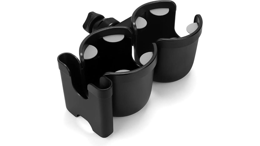 Best Stroller Cup Holders for Travel Strollers (Stable Clamps) 2 cup phone 2 in 1 holder